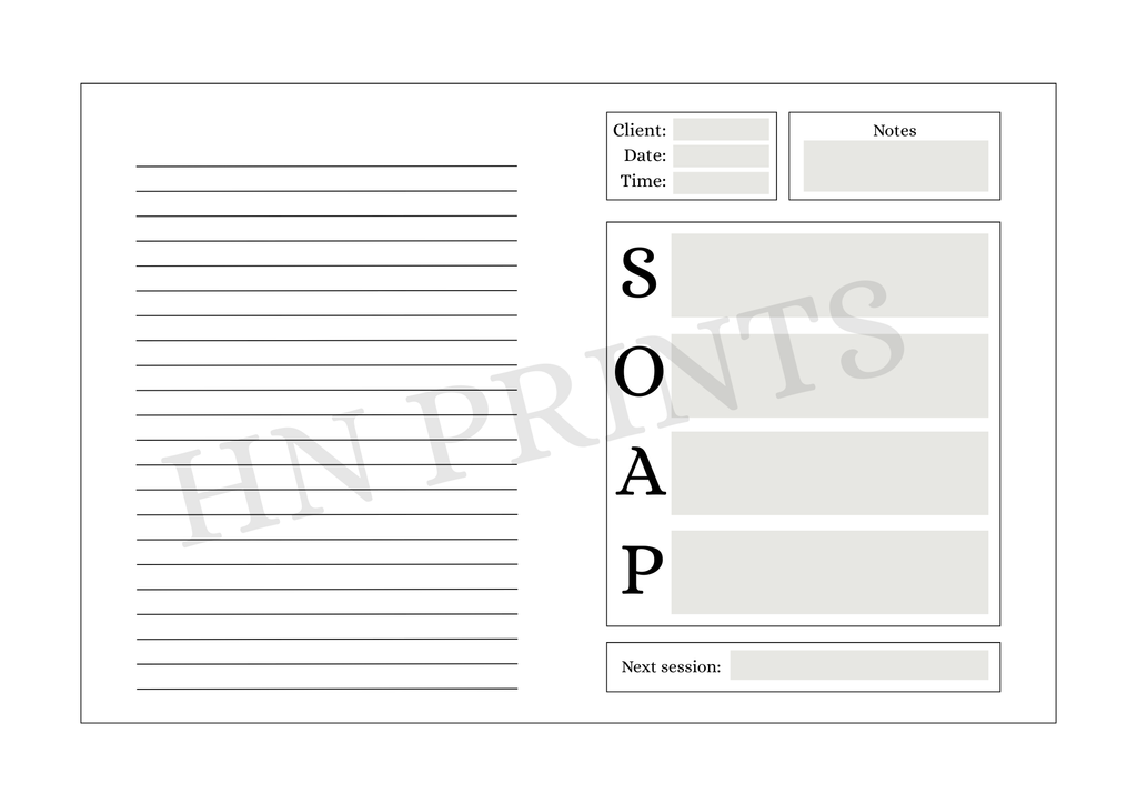 SOAP Notes Digital Download