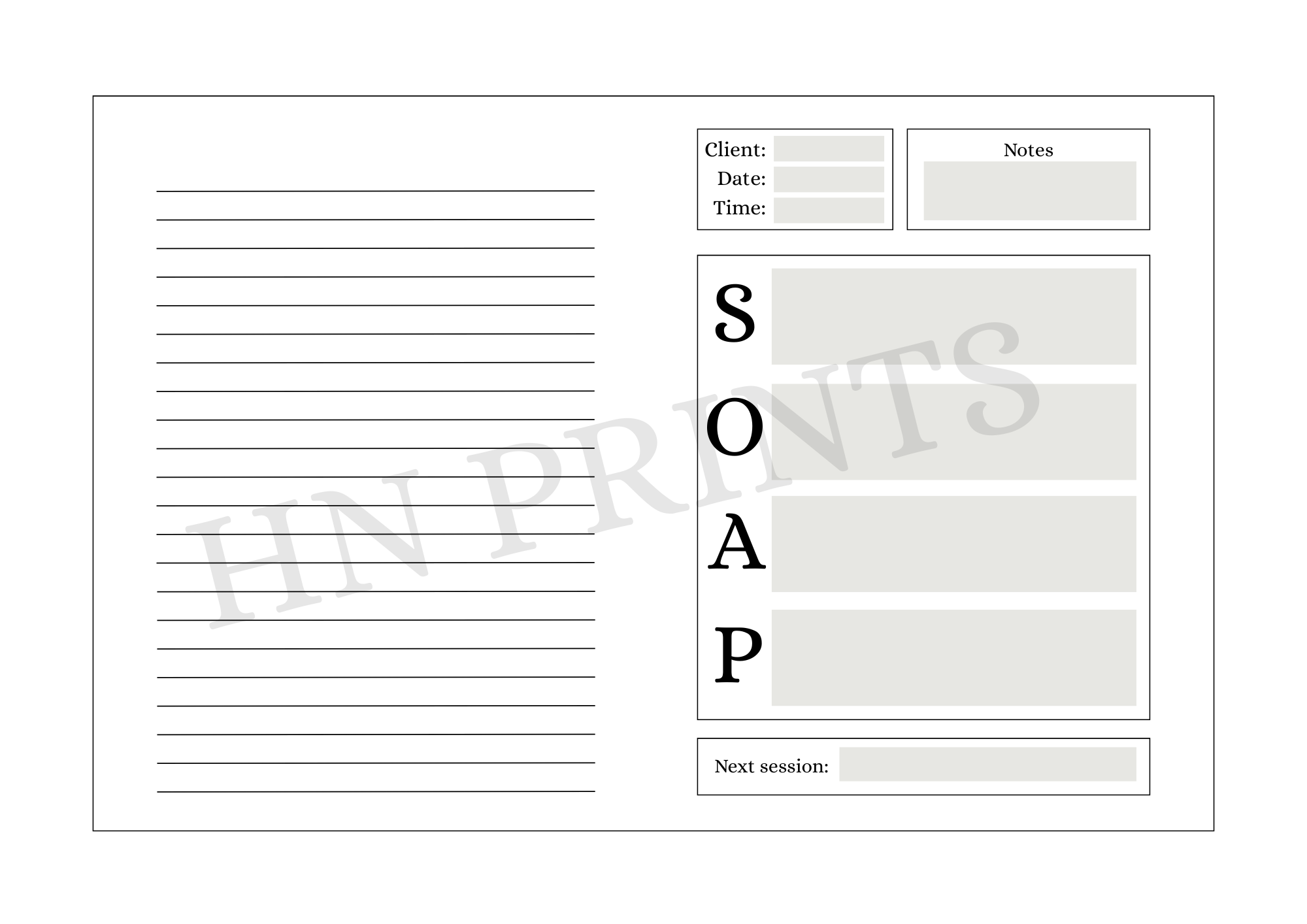 SOAP Notes Session Journal