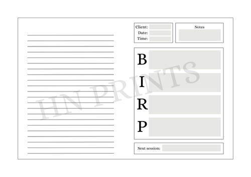 BIRP Notes Digital Download